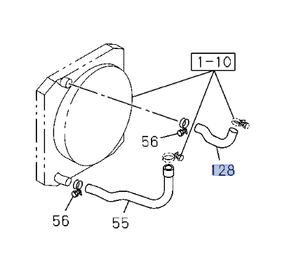 Hose Radiator Coolant Inlet Upper for ISUZU NRR NPR NPR - HD NQR 4HK1 5,2L 05 - 13 - GoTrucky
