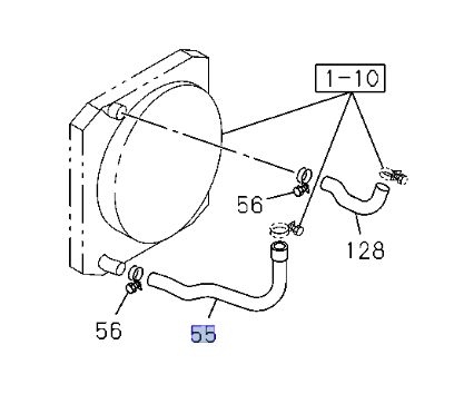 Hose Radiator Coolant Out Lower For ISUZU NRR NPR NPR - HD NQR 4HK1 5,2L 05 - 13 - GoTrucky