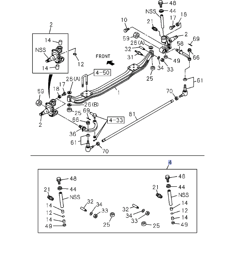 King Pin Kit for ISUZU NRR NPR NPR - HD NQR 4HE1 4.8L 4HK1 5.2L 6.0 86 - 24 - GoTrucky