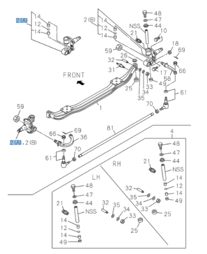 Knuckle Front Axle Right Passenger Side For Isuzu NQR NPR NPR - HD 4HE1 4HK1 99 - 25 - GoTrucky