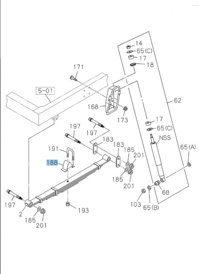 Leaf Spring Buffer Rubber Front for ISUZU NRR NPR NPR-HD NQR 2007-2026 - GoTrucky