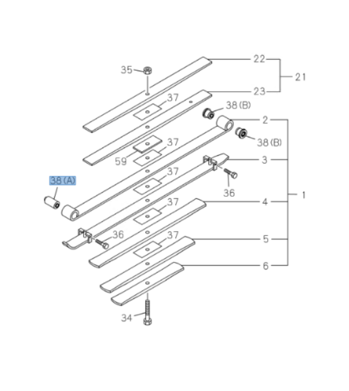 Leaf Spring Bushing Rear For Isuzu NRR NPR NPR - HD NQR OD=42 L=81 ID=18 95 - 25 - GoTrucky