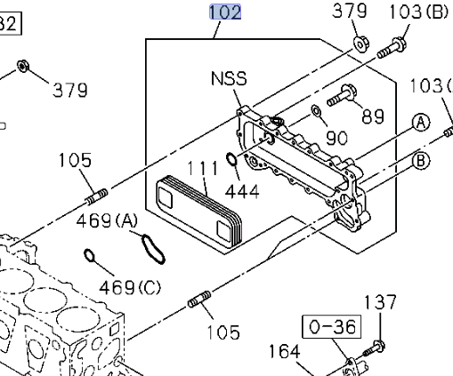 Oil Cooler Core Cover for ISUZU NRR NPR NPR - HD NQR 4HK1 5.2L 02 - 10 - GoTrucky