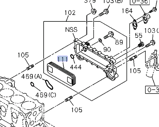 Oil Cooler Core + Cover + Gasket Set for ISUZU NRR NPR NQR NPR - HD 4HK1 5.2L 02 - 10 - GoTrucky