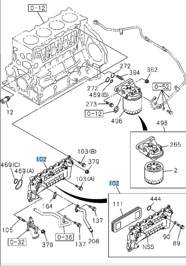 Oil Cooler Cover For Isuzu NRR NQR NPR-HD NPR 4HE1 4.8L 1998-2004 - GoTrucky