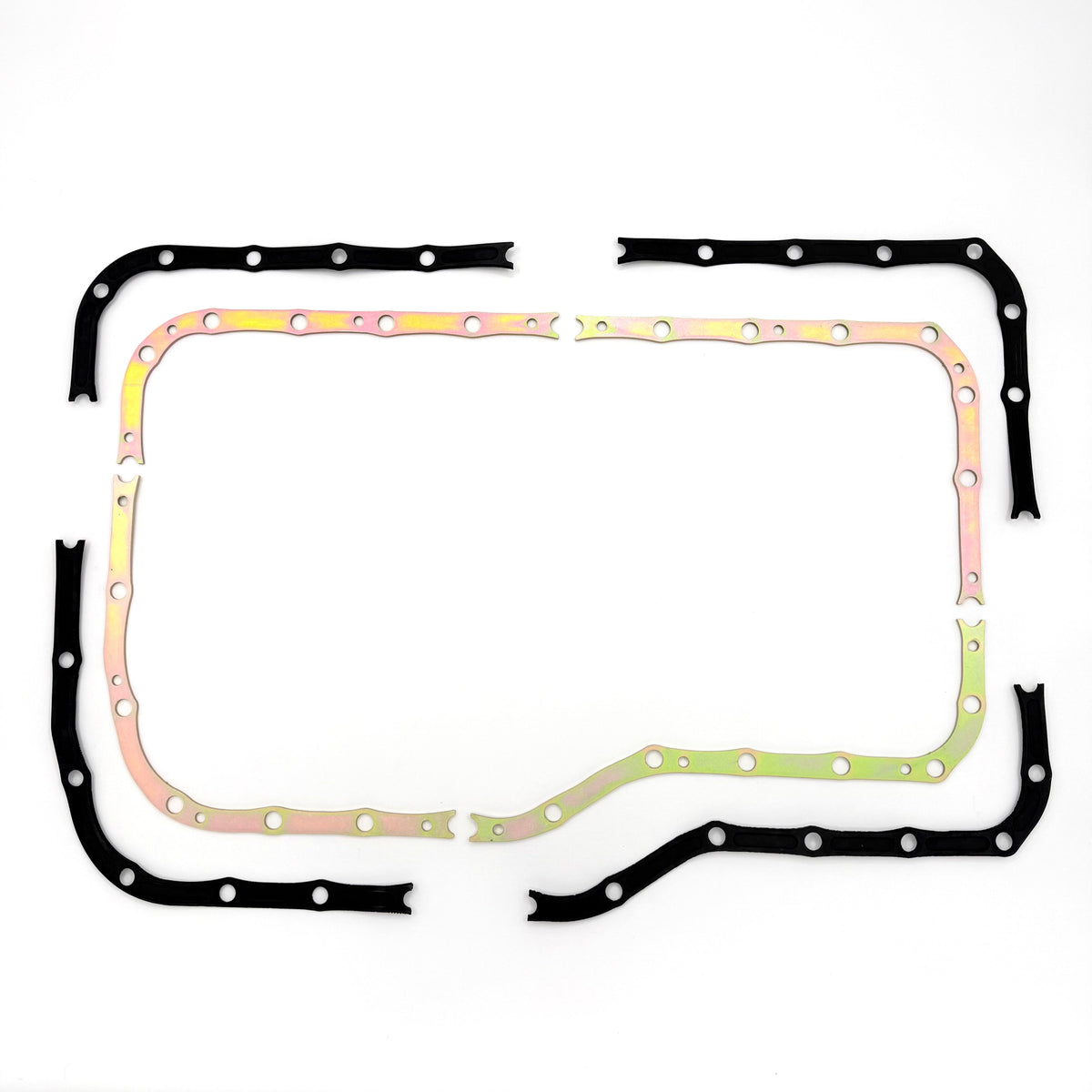 Oil Pan Gasket Set Rubber + Metal ABCD For ISUZU NRR NPR NPR-HD NQR 4HK1 5.2L 4HG1 4.6L 4HE1 4.8L 04-10 - GoTrucky