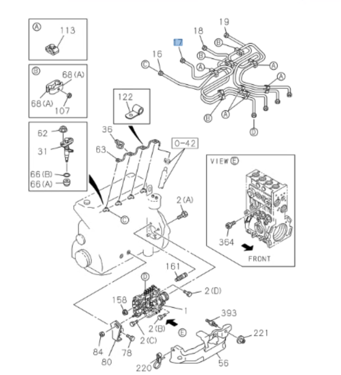 Pipe Injector  2 For ISUZU NPR NQR NPR - HD 4HE1 4.8L 1998 - 2004 - GoTrucky