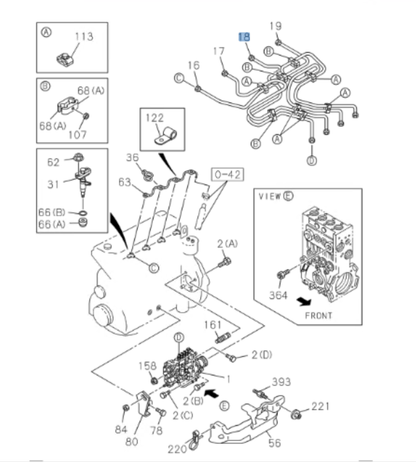 Pipe Injector  3 For ISUZU NPR NQR NPR - HD 4HE1 4.8L 1998 - 2004 - GoTrucky