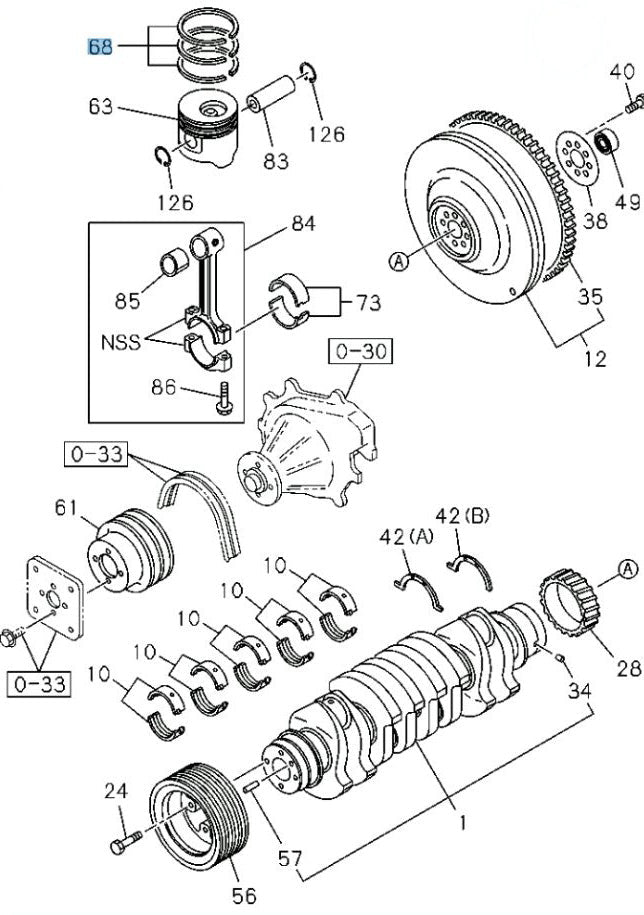 Piston Ring Set For Isuzu NPR NPR-HD NQR 4HE1 4.8L 1998-2004 - GoTrucky