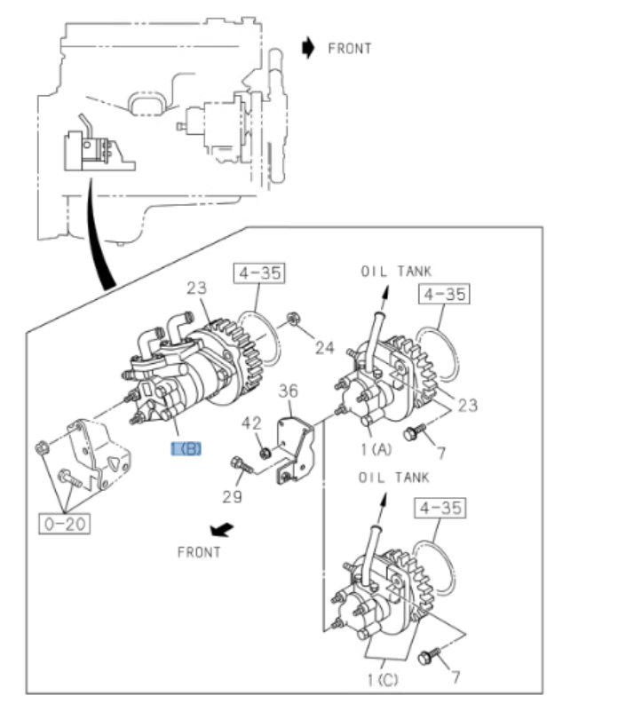 Power Steering Pump For Isuzu NPR 4HE1 4.8L 4HF1 4.3L 4HG1T 4.6L 98 - 16 - GoTrucky
