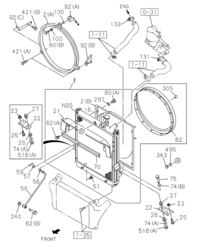 Radiator Assembly For ISUZU NPR NQR 4HK1 5.2L 04 - 08 - GoTrucky
