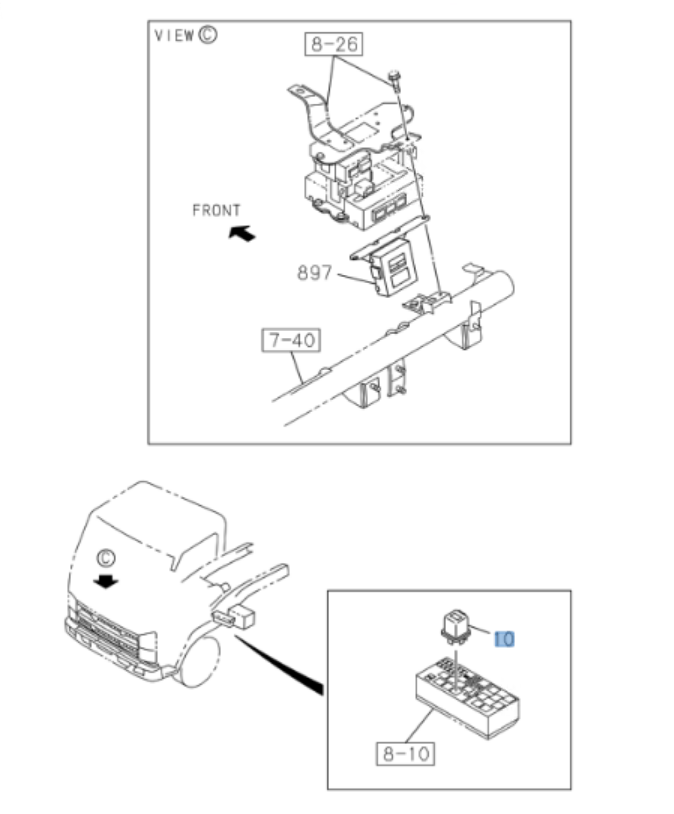 Relay Starter and Glow Plug For Isuzu NPR NQR NPR - HD 4HE1 4JJ1 4HK1 5.2L 94 - 25 - GoTrucky