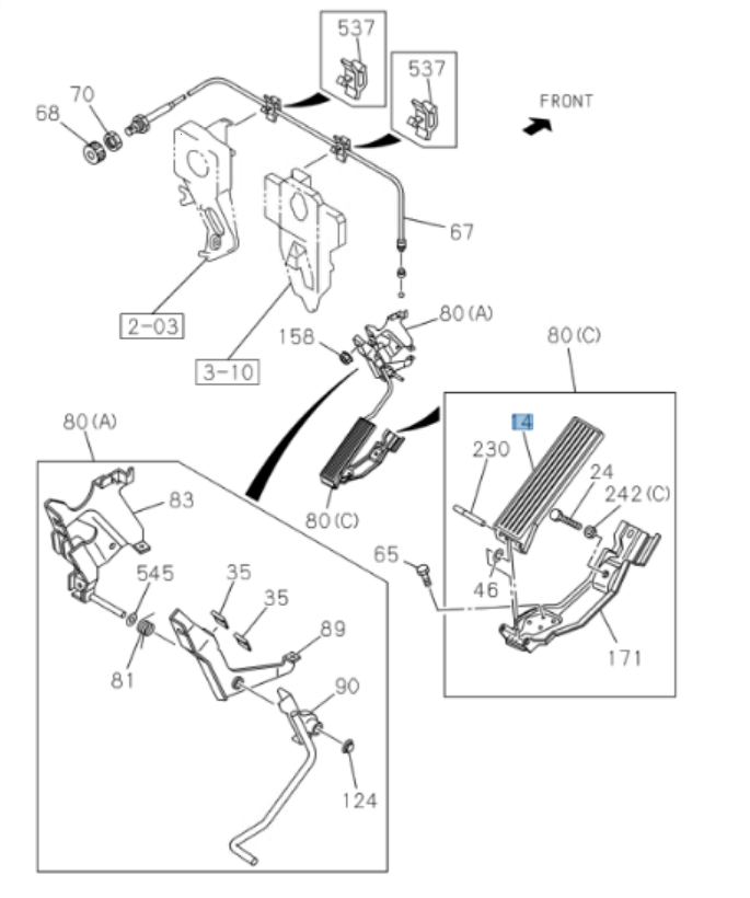 Rubber Pad Cover Accelerator Brake Clutch Pedal for ISUZU NPR NPR - HD NQR 95 - 04 - GoTrucky