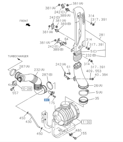 Sensor Mass Air Flow MAF for ISUZU NPR NQR NPR - HD NRR 4HK1 5.2L 04 - 10 OEM - GoTrucky
