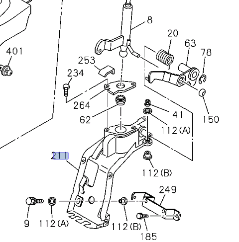 Shift Change Lever Bracket Assembly M/T For ISUZU NPR NPR - HD NRR NQR 98 - 13 - GoTrucky