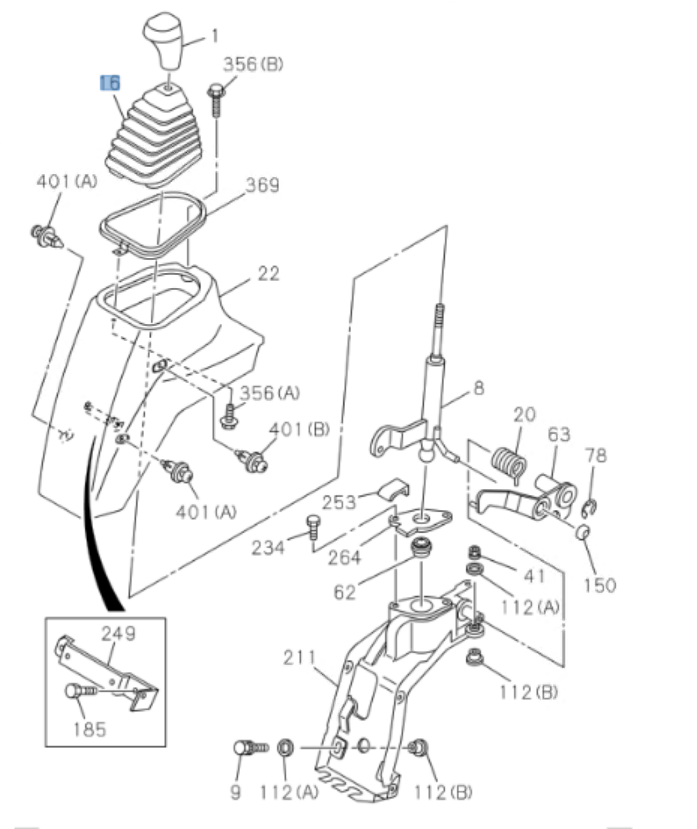 Shift Change Lever Bracket + Cover M/T For ISUZU NPR NPR - HD NRR NQR 98 - 13 - GoTrucky