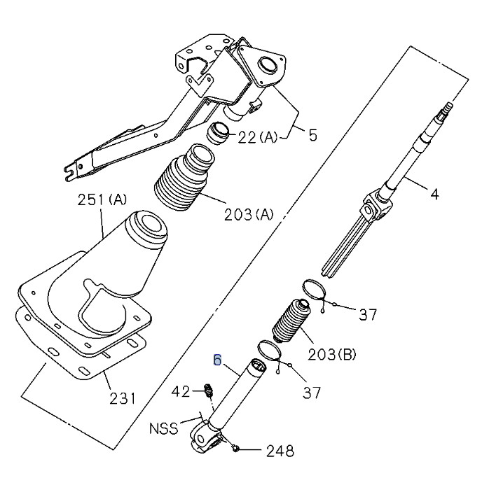 Steering Shaft Lower for ISUZU NRR NPR NQR NPR - HD 98 - 09 - GoTrucky