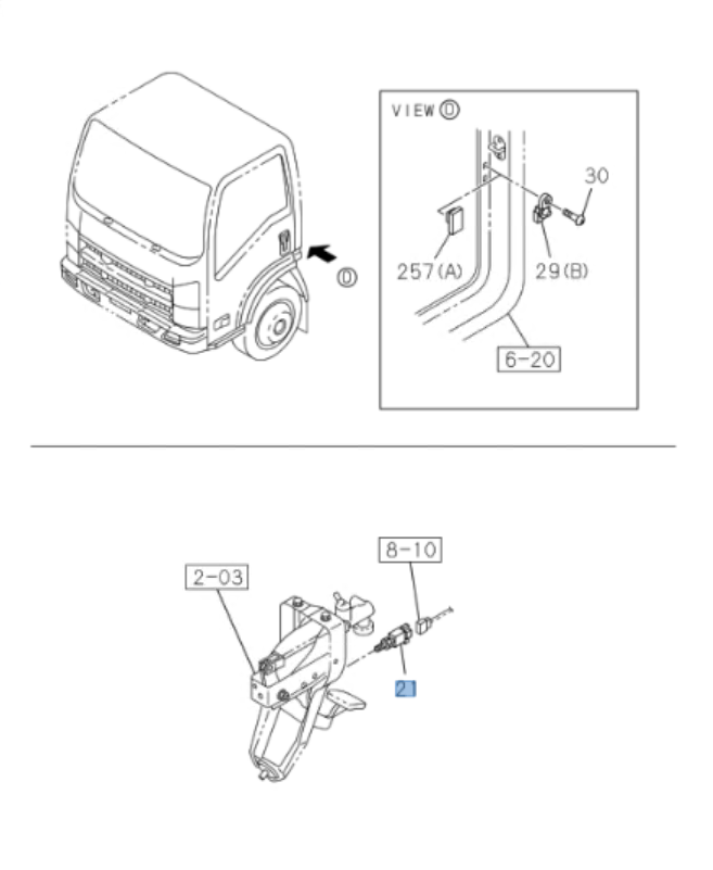 Switch Clutch Pedal For ISUZU NPR NPR - HD NRR NQR 4HE1 4.8L 4HK1 5.2L 94 - 13 - GoTrucky