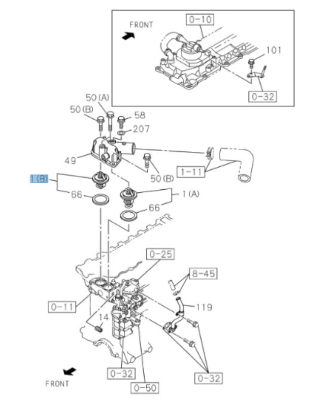 Thermostat Coolant 85℃ For ISUZU NPR NPR - HD NQR NRR 4HE1 4.8L 4HK1 5.2L 98 - 24 OEM - GoTrucky