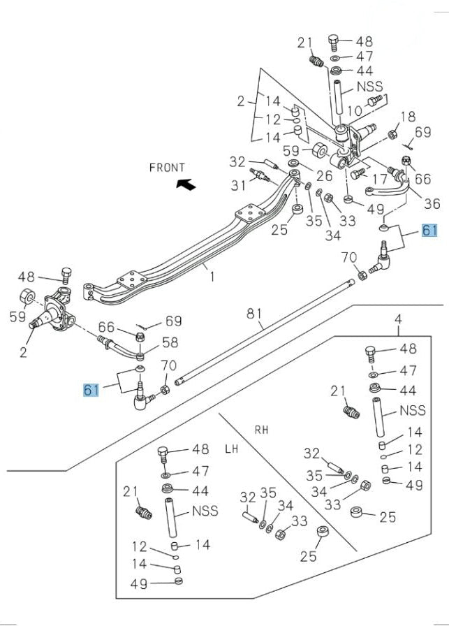 Tie Rod End Left For ISUZU NRR NPR NQR NPR-HD 1994-1997 2013-2026 - GoTrucky