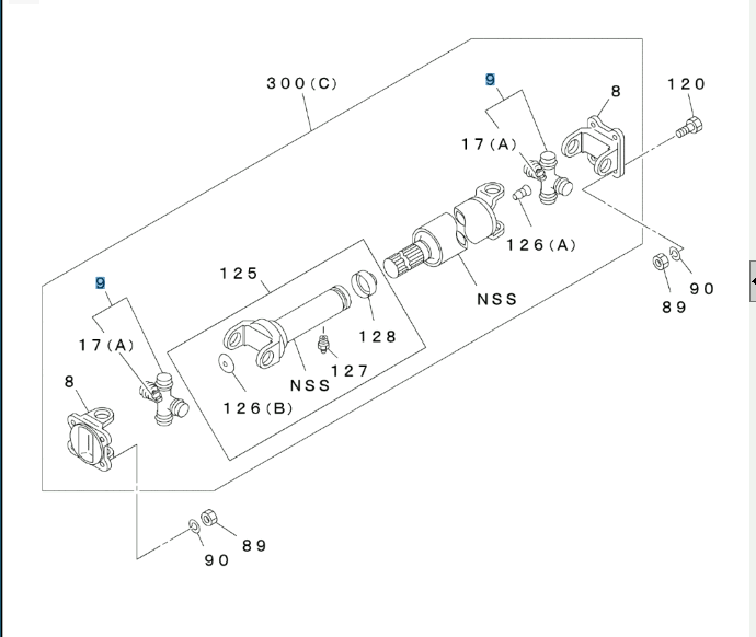 Universal Joint For Isuzu NPR NPR-HD NQR 4BD1 3.9L 4BD2 3.9L 4HE1 4.8L 33*93 mm 1994-2004 - GoTrucky