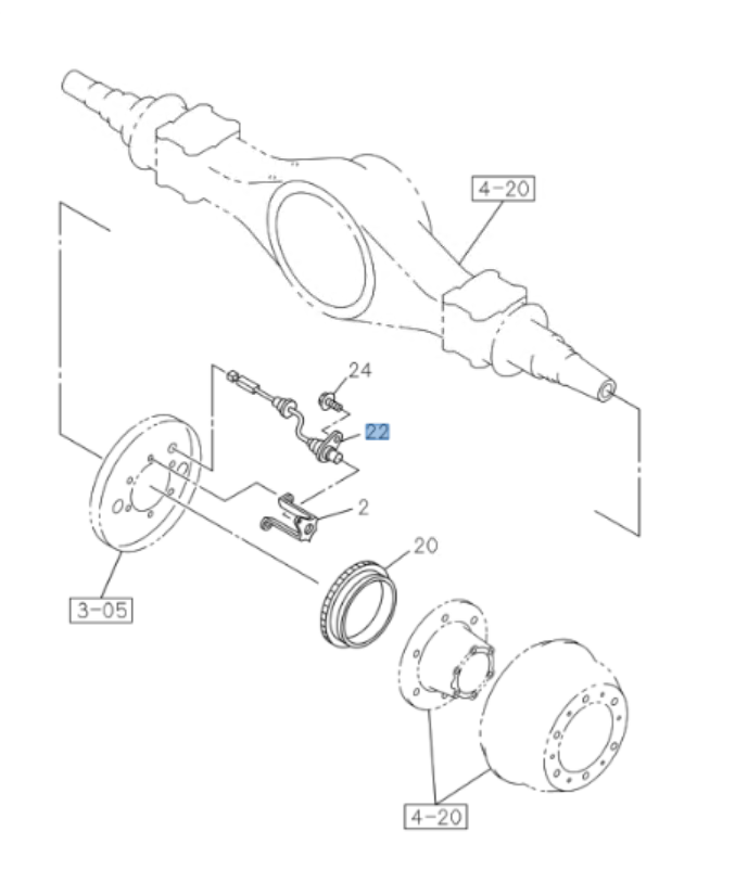 Wheel Speed Sensor ABS Rear For Isuzu NPR NPR - HD NQR 4HK1 5.2L 4HE1 4.8L 99 - 07 - GoTrucky